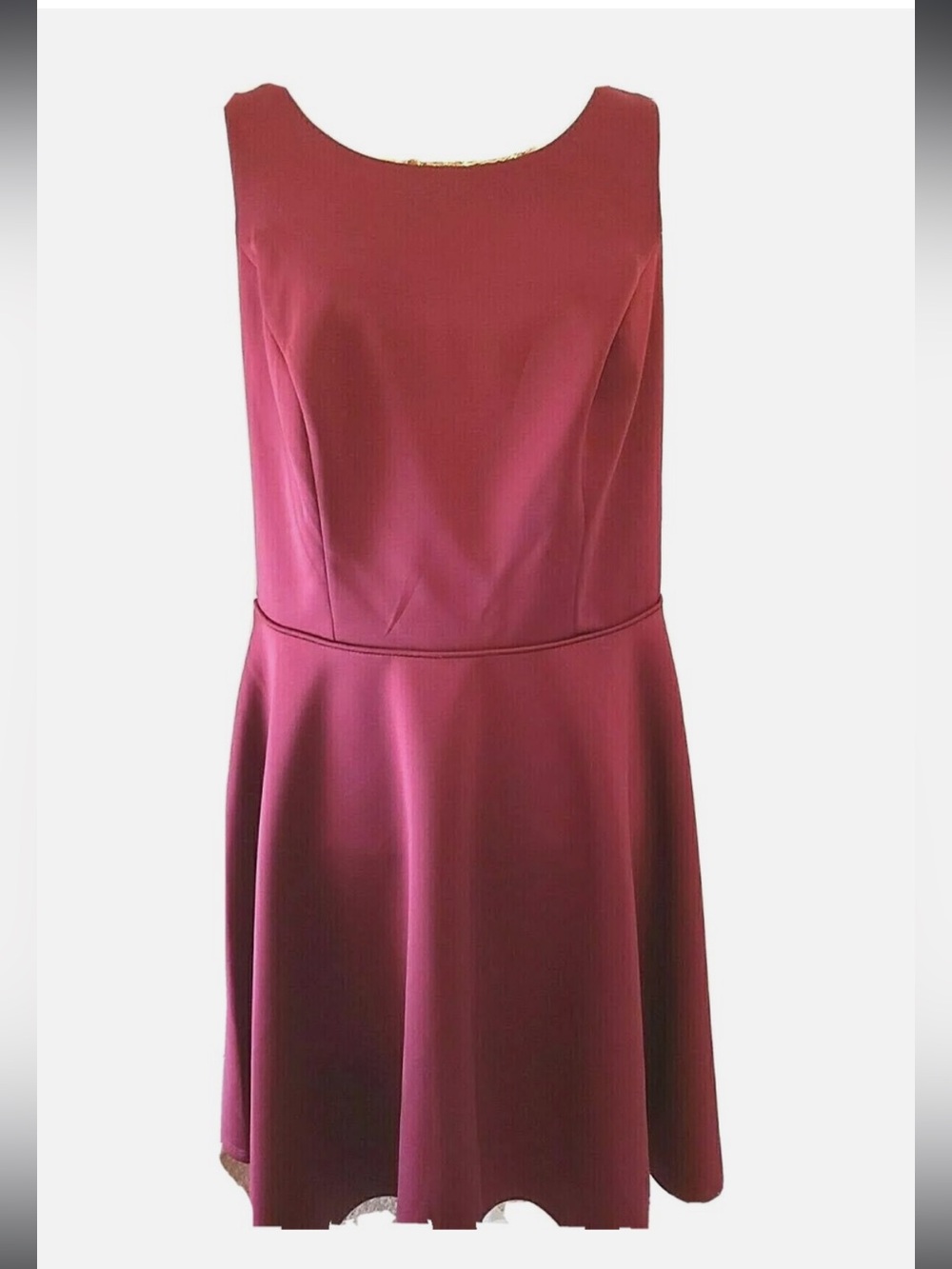 City Studio Womens Burgundy Sleeveless Stretch Fit and Flare 24W